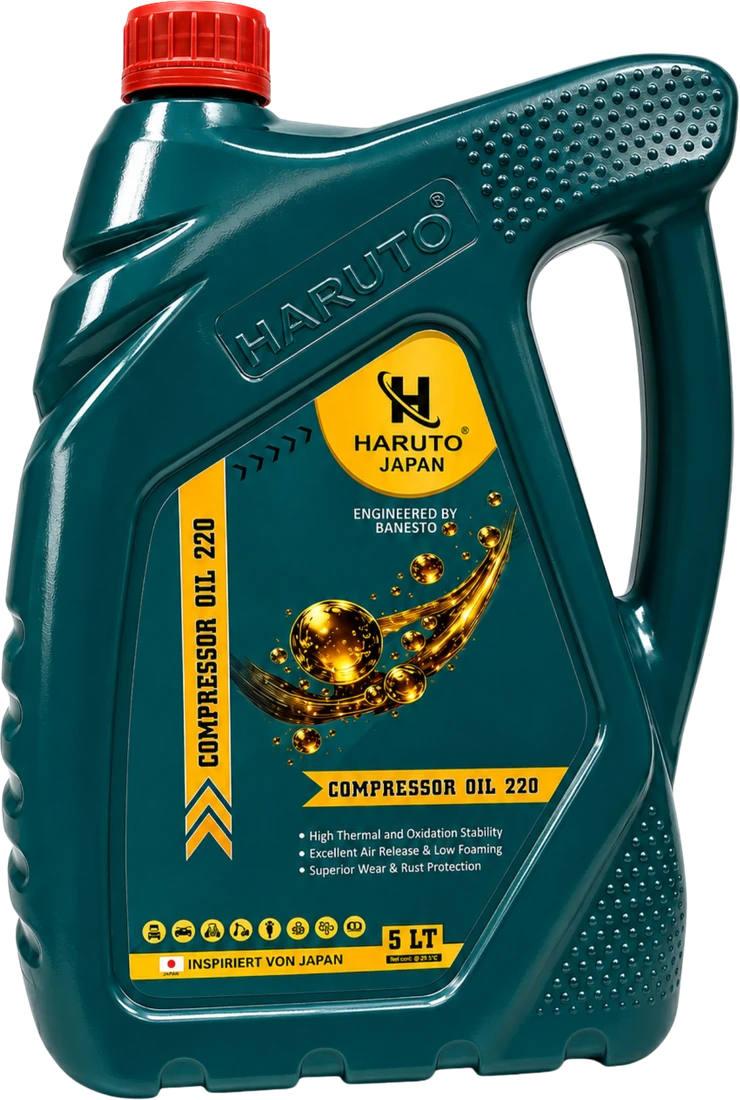 Haruto Compressor Oil 220 lubricant bottle